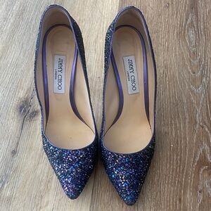 Jimmy Choo glitter heels